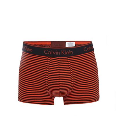 Calvin Klein Orange 'Classic Stripe' trunks